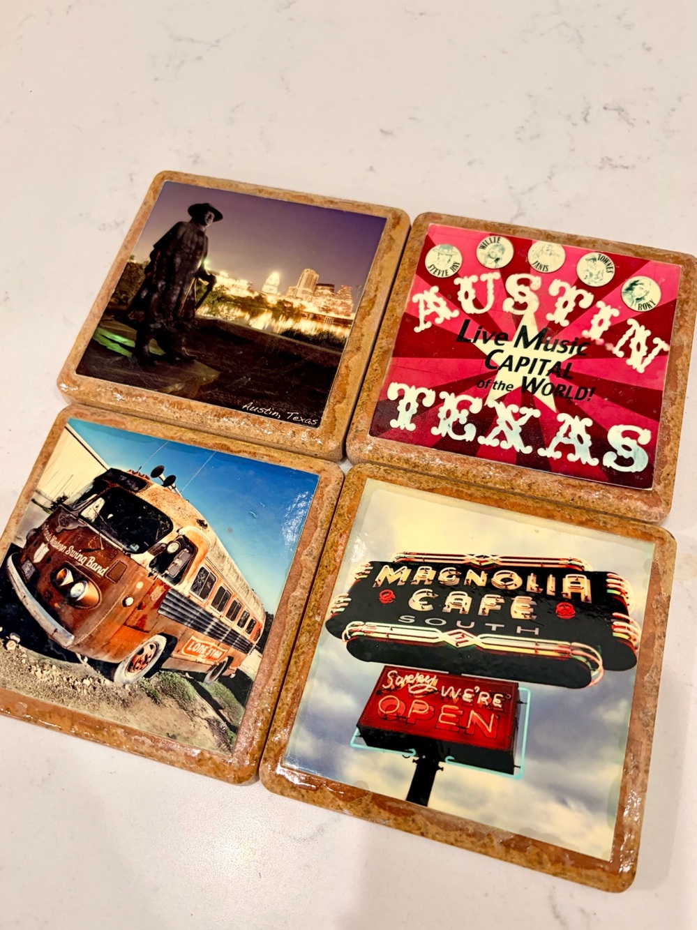 Austin Texas Coaster Set of Four